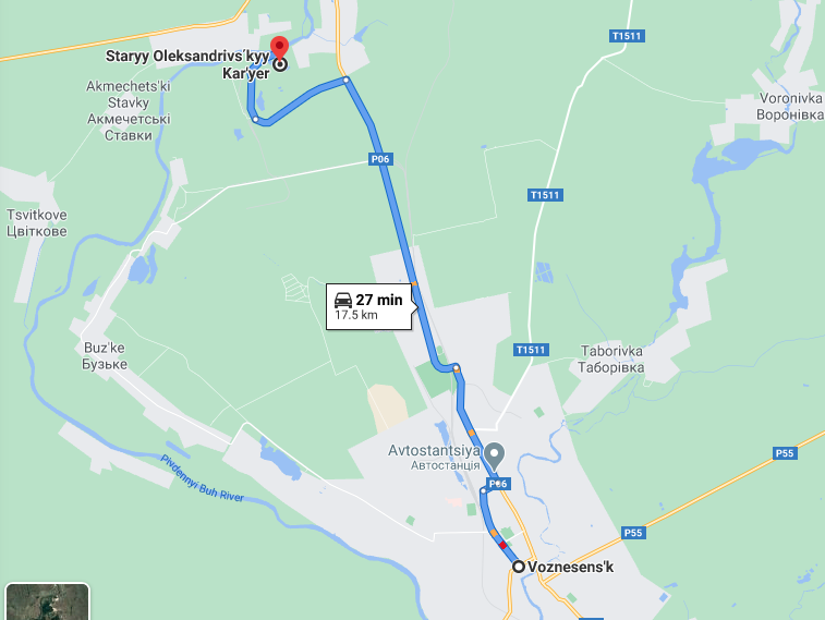 Як доїхати до Олександрівського кар'єру?